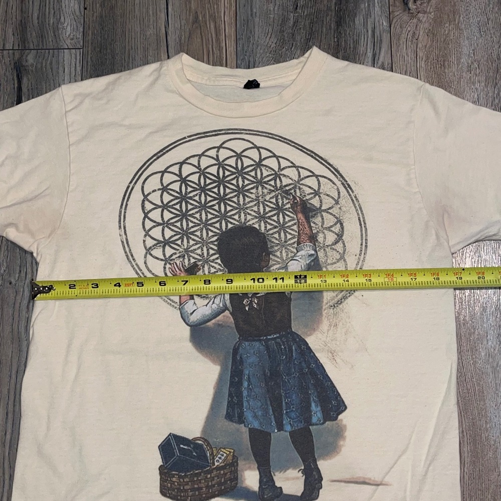 Bring Me The Horizon Sempiternal Flower of Life Graphic T-Shirt Medium Cream - Picture 6 of 8